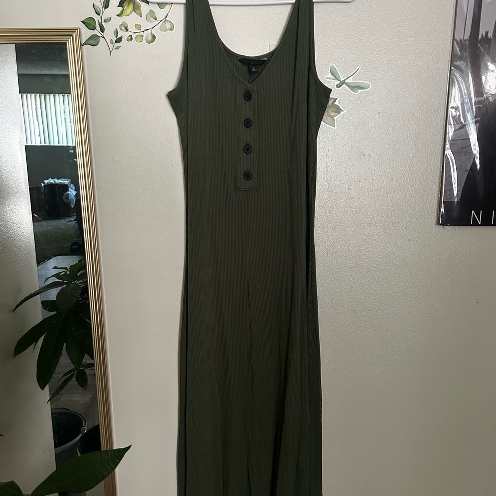 Banana Republic Olive Green Midi Dress